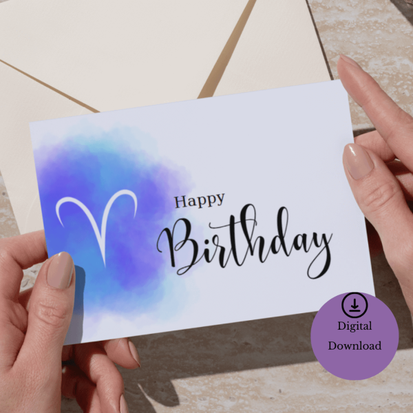 AriesSign Birthday Card