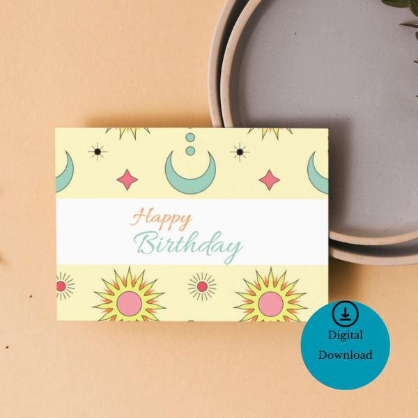 Celestial Happy Birthday Digital Card