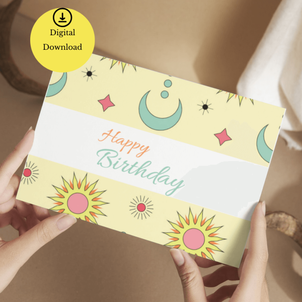 Celestial Happy Birthday Digital Card