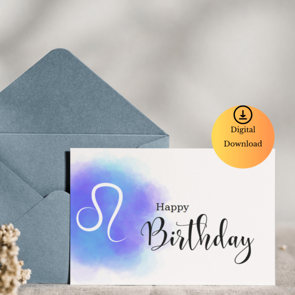 LeoSignBirthday Card