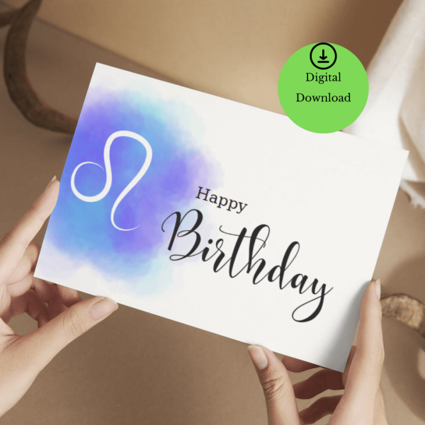 LeoSignBirthday Card