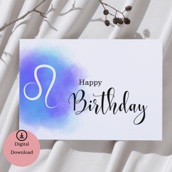 LeoSignBirthday Card