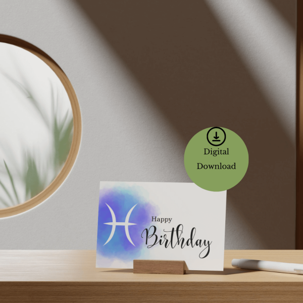 PiscesSignBirthday Card