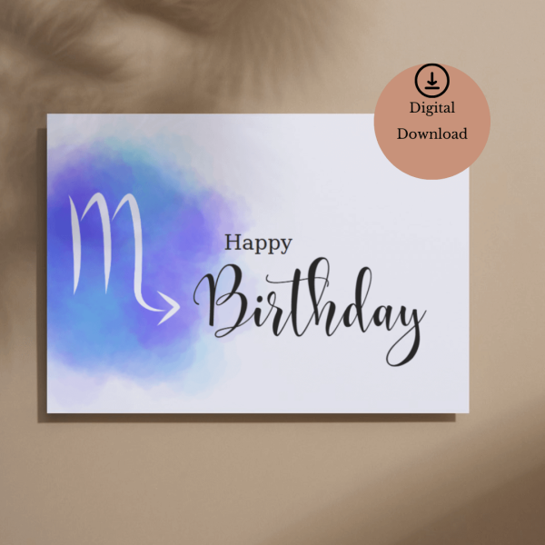 ScorpioSignBirthday Card