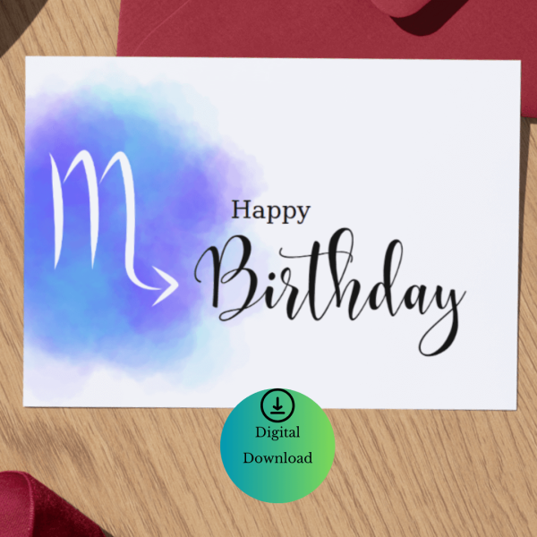 ScorpioSignBirthday Card