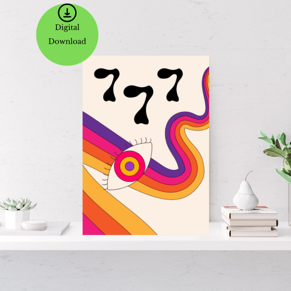 Psychedelic 777 Poster - Digital Download Printable