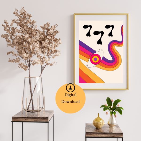 Psychedelic 777 Poster - Digital Download Printable