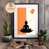 Minimalist Buddha and Lotus Flower Poster 1