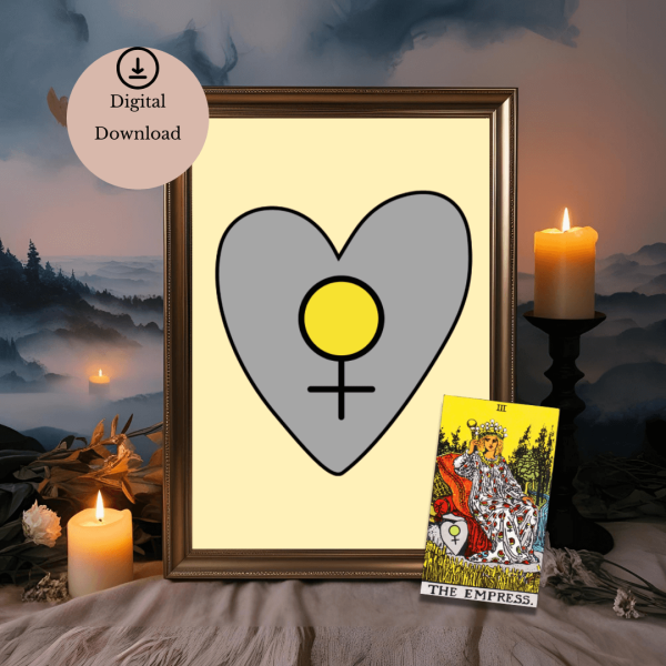 The Empress Tarot Card Inspired Venus Symbol Poster
